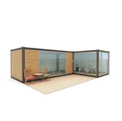 Estrutura de aço galvanizado de aço flexível 180g Cabines simples pré-fabricadas de madeira Cabines portáteis de casa pequena com 20ft ou 40ft tamanho