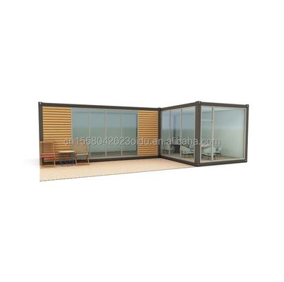 Estrutura de aço galvanizado de aço flexível 180g Cabines simples pré-fabricadas de madeira Cabines portáteis de casa pequena com 20ft ou 40ft tamanho