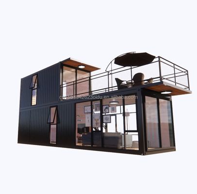 Supermercado Expedição Projetos Prefabricados Prontos Container Loja de café com design de madeira