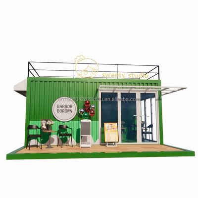 50/75/100mm Wave Sandwich Panel Parede 20ft Container Portátil Loja de Vestuário Loja Móvel Prefabricada Loja Pop Up
