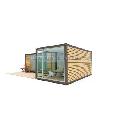 Estrutura de aço galvanizado de aço flexível 180g Cabines simples pré-fabricadas de madeira Cabines portáteis de casa pequena com 20ft ou 40ft tamanho