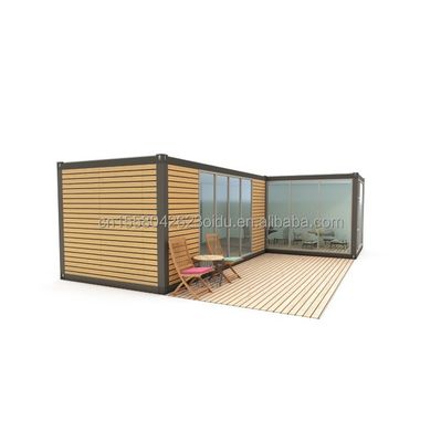 Estrutura de aço galvanizado de aço flexível 180g Cabines simples pré-fabricadas de madeira Cabines portáteis de casa pequena com 20ft ou 40ft tamanho