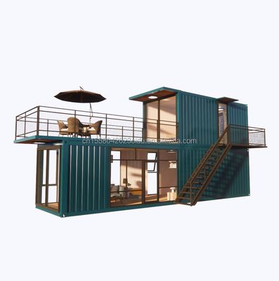 Supermercado Expedição Projetos Prefabricados Prontos Container Loja de café com design de madeira