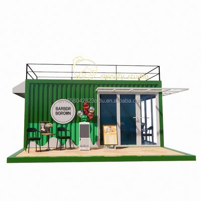 50/75/100mm Wave Sandwich Panel Parede 20ft Container Portátil Loja de Vestuário Loja Móvel Prefabricada Loja Pop Up