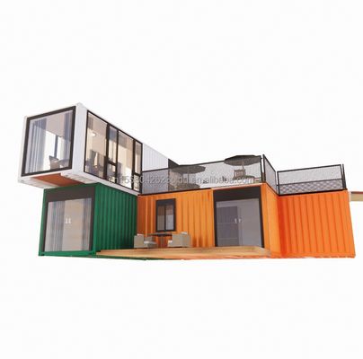 Casas de aço de 40 pés com estilo de design chinês Luxo vivendo em casas de contêineres pré-fabricadas