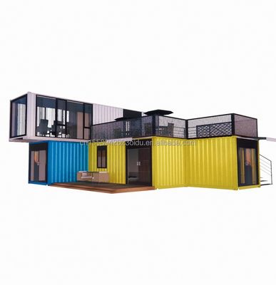 Casas de aço de 40 pés com estilo de design chinês Luxo vivendo em casas de contêineres pré-fabricadas
