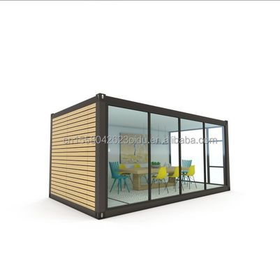 Armazém móvel e portátil pré-fabricado Escritório de contêineres de transporte de 20 pés com 50/75/100mm Wave Sandwich Panel Wall