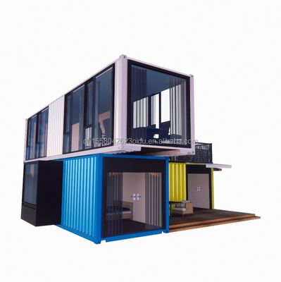 Casas de aço de 40 pés com estilo de design chinês Luxo vivendo em casas de contêineres pré-fabricadas