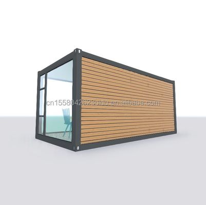 Armazém móvel e portátil pré-fabricado Escritório de contêineres de transporte de 20 pés com 50/75/100mm Wave Sandwich Panel Wall