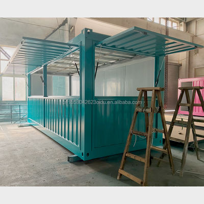 Alumínio de liga de janela Container Bar de café 10ft 20ft Fast Food Mini Pop-up Shop com parede 50/75/100mm Wave Sandwich Panel