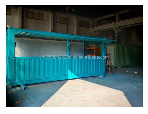 Tubos de aço galvanizado quadrados Estrutura principal Casas de contêineres para todo o conjunto 20ft 40ft Café pré-fabricado