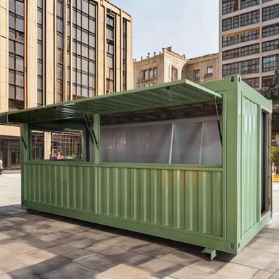 Tubos de aço galvanizado quadrados Estrutura principal Casas de contêineres para todo o conjunto 20ft 40ft Café pré-fabricado