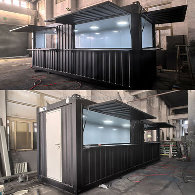 Tubos de aço galvanizado quadrados Estrutura principal Casas de contêineres para todo o conjunto 20ft 40ft Café pré-fabricado