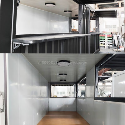 Tubos de aço galvanizado quadrados Estrutura principal Casas de contêineres para todo o conjunto 20ft 40ft Café pré-fabricado