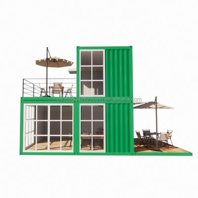 Container totalmente mobilado Casa de Container de cor personalizada Container de carga marítima de 20 pés apenas para necessidades de hotel e supermercado