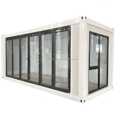 Casa de contêiner de 20 pés pré-fabricada Casa pequena com tubos quadrados de aço galvanizado e design modular