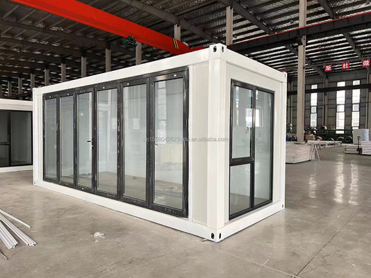Casa de contêiner de 20 pés pré-fabricada Casa pequena com tubos quadrados de aço galvanizado e design modular