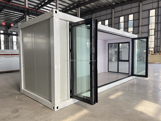 Casa de contêiner de 20 pés pré-fabricada Casa pequena com tubos quadrados de aço galvanizado e design modular