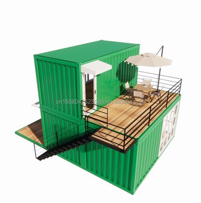 Container totalmente mobilado Casa de Container de cor personalizada Container de carga marítima de 20 pés apenas para necessidades de hotel e supermercado