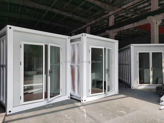Casa de contêiner de 20 pés pré-fabricada Casa pequena com tubos quadrados de aço galvanizado e design modular