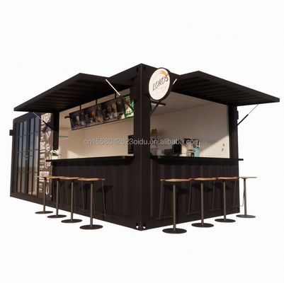 20ft Container Store Kiosk Casas de contêineres de cores personalizadas para bar de café de contêineres móveis