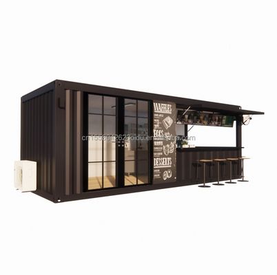 20ft Container Store Kiosk Casas de contêineres de cores personalizadas para bar de café de contêineres móveis