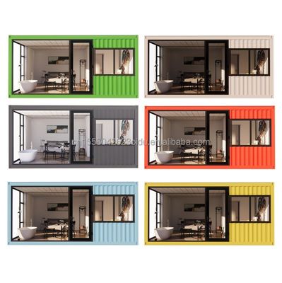 Preço acessível 20ft ou 40ft portátil aço leve Container telhado plano estúdio pré-fabricado Casa casa com cor personalizada