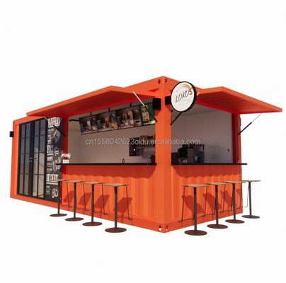 20ft Container Store Kiosk Casas de contêineres de cores personalizadas para bar de café de contêineres móveis