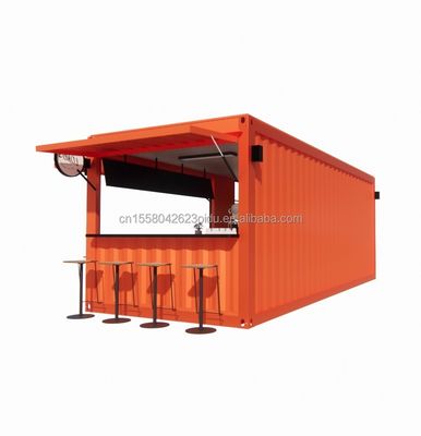 20ft Container Store Kiosk Casas de contêineres de cores personalizadas para bar de café de contêineres móveis