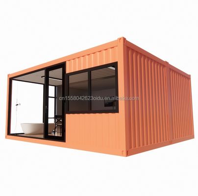 Preço acessível 20ft ou 40ft portátil aço leve Container telhado plano estúdio pré-fabricado Casa casa com cor personalizada