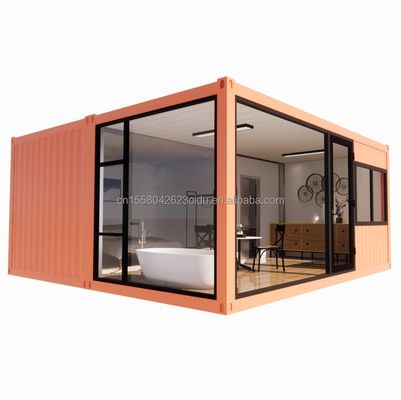 Preço acessível 20ft ou 40ft portátil aço leve Container telhado plano estúdio pré-fabricado Casa casa com cor personalizada