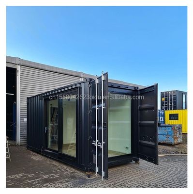 Casas de contêineres resistentes de 20 pés com painel de sanduíche de onda de 50/75/100 mm parede e design moderno embarque pré-fabricado casa pequena