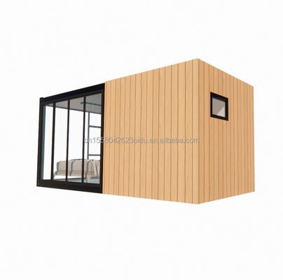 Casa solar de madeira resistente de aço 20ft Casa de contêiner plana com parede 50/75/100mm painel de sanduíche de onda