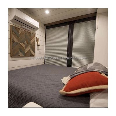 50/75/100mm Painel de Sandwich de Ondas Casa Prefabricada de Madeira Pequena Container Vivo de Dois Paços Container Edifícios Cabanas Villa de Madeira
