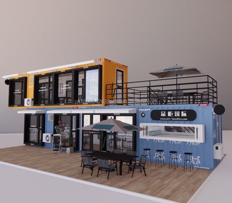 Container de dobra de aço galvanizado Design Café Bar Casa loja móvel Container restaurante