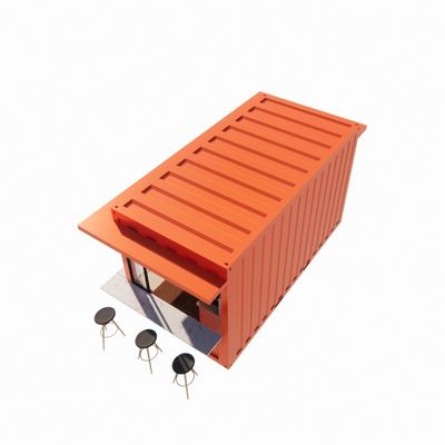 20ft ou 40ft Commercial Container de Expedição ao Ar Livre Café Bar Fácil Instalação Modern Design Casa de Aço Container Flat Pack Melhor