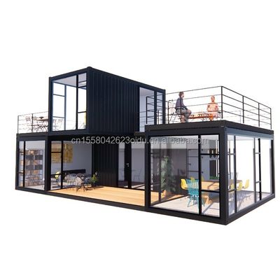 Casa de luxo Modular Container de aço Residencial Vila pré-fabricada Casa pré-fabricada Casas para loja