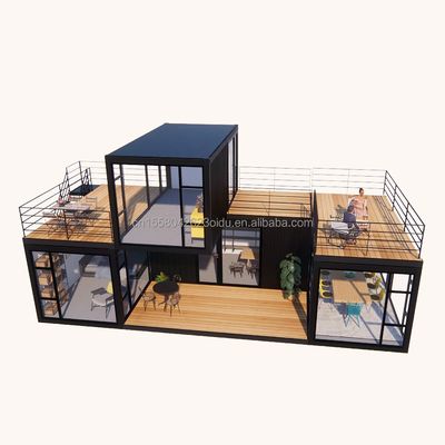 Casa de luxo Modular Container de aço Residencial Vila pré-fabricada Casa pré-fabricada Casas para loja