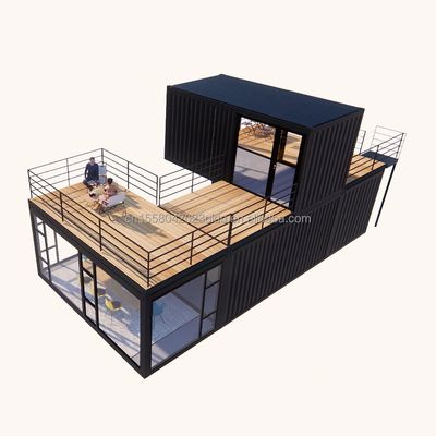 Casa de luxo Modular Container de aço Residencial Vila pré-fabricada Casa pré-fabricada Casas para loja