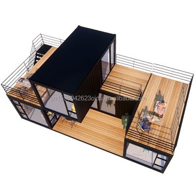 Casa de luxo Modular Container de aço Residencial Vila pré-fabricada Casa pré-fabricada Casas para loja