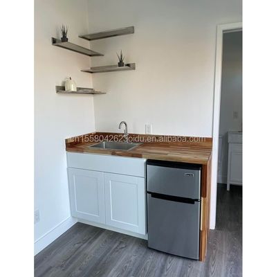 Tubos quadrados de aço galvanizado Cabina modular pré-fabricada Jardim de madeira Sala de luz solar Equipamento completo