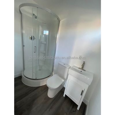 Tubos quadrados de aço galvanizado Cabina modular pré-fabricada Jardim de madeira Sala de luz solar Equipamento completo