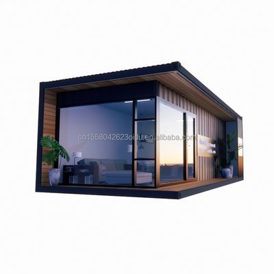 Casas de contêiner Casas pré-fabricadas Cores personalizadas Casa de vidro de madeira Sala de sol Casas de contêiner pré-fabricadas