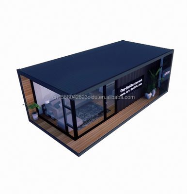 Casas de contêiner Casas pré-fabricadas Cores personalizadas Casa de vidro de madeira Sala de sol Casas de contêiner pré-fabricadas