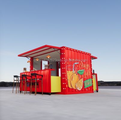 Moderno Design de cor personalizada Container dobrável móvel Pacote plano para Café Restaurante Casa Cozinha modular