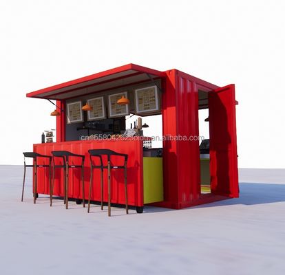 Moderno Design de cor personalizada Container dobrável móvel Pacote plano para Café Restaurante Casa Cozinha modular