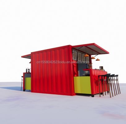 Moderno Design de cor personalizada Container dobrável móvel Pacote plano para Café Restaurante Casa Cozinha modular
