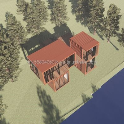 Design moderno 20ft portavel Container de remessa Loja de roupas Pop-Up Loja de varejo Parede 50/75/100mm Wave Sandwich Panel