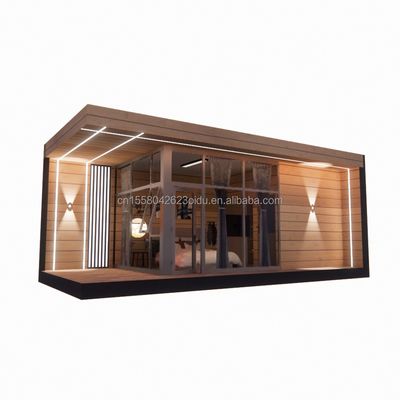 Casa de vidro de madeira pré-fabricada de 30 pés Container de casa de sol Container pré-fabricado
