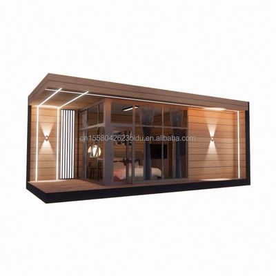 Casa de vidro de madeira pré-fabricada de 30 pés Container de casa de sol Container pré-fabricado